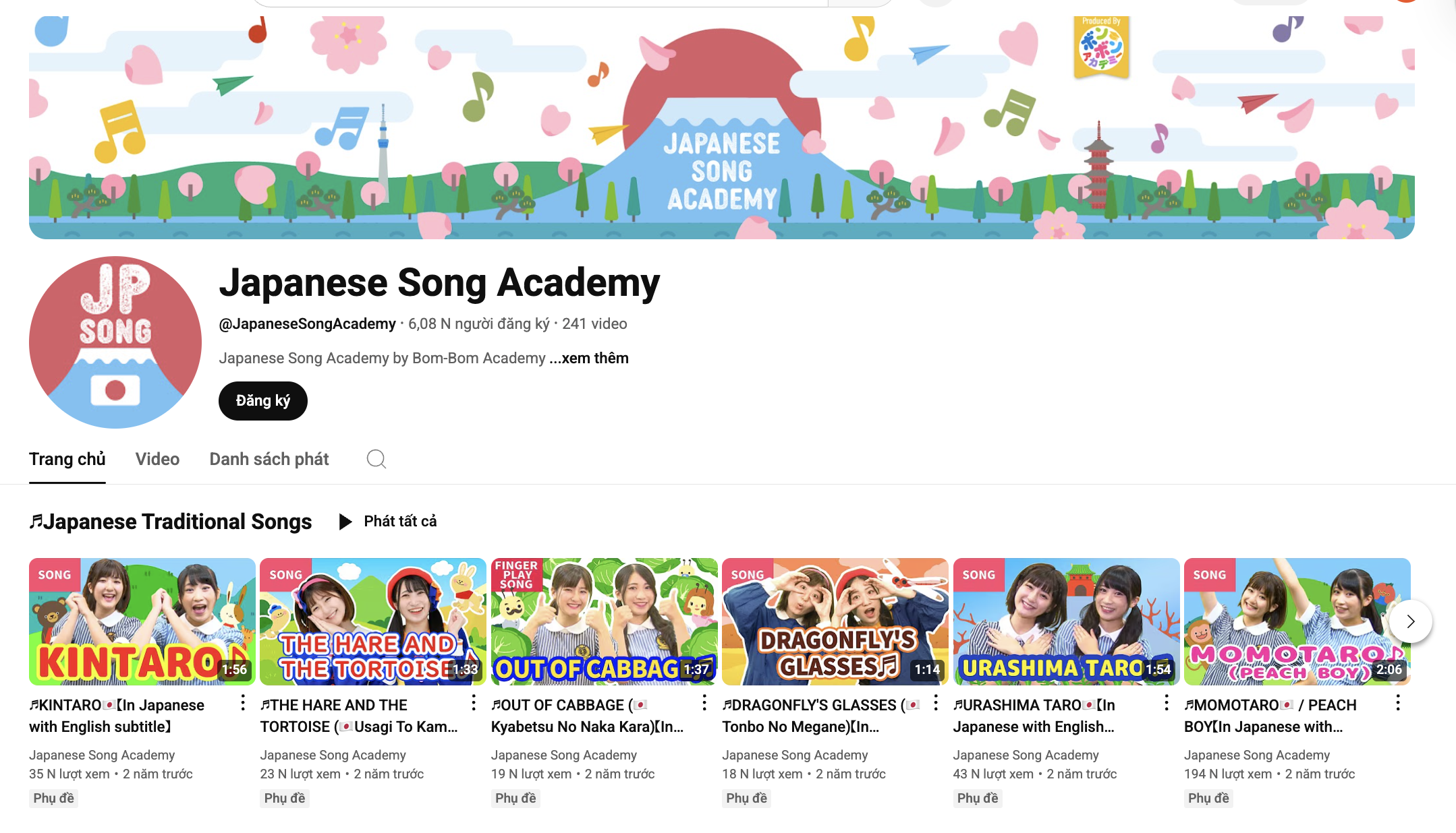 Bố mẹ có thể cùng con học tiếng Nhật qua các bài hát đáng yêu trên kênh Japanese Song Academy